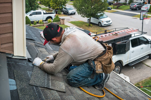 Professional Roofing technician working in Parksley, VA